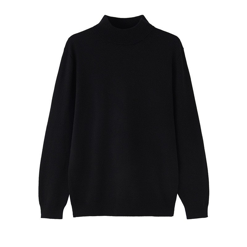 Long Sleeve Inner Wear Mock Neck Sweater Men's Loose Casual Bottoming Shirt - Image 5