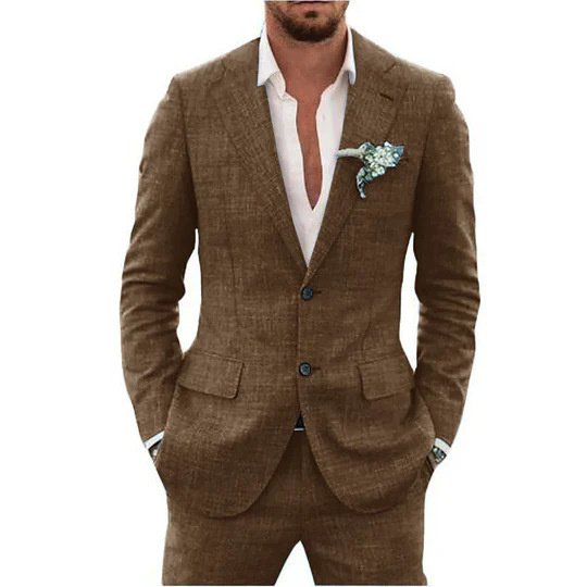 Men's Suit Linen Suit Wedding Party - Image 5
