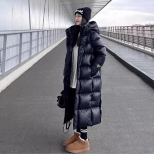 New Black Gold Men And Women Couple Hooded Thickened Jacket