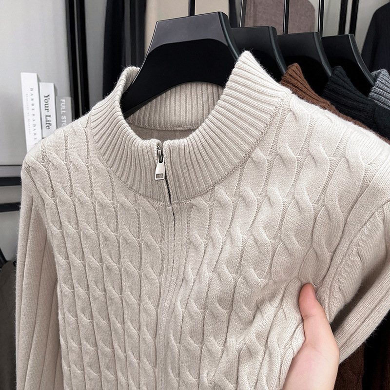 Thick Jacquard Warm Young And Middle-aged Soft Turtleneck Sweater - Image 7