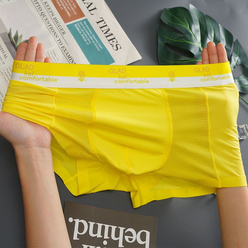 Ice Silk Thin Mesh Breathable Traceless Boxer Shorts - Image 4