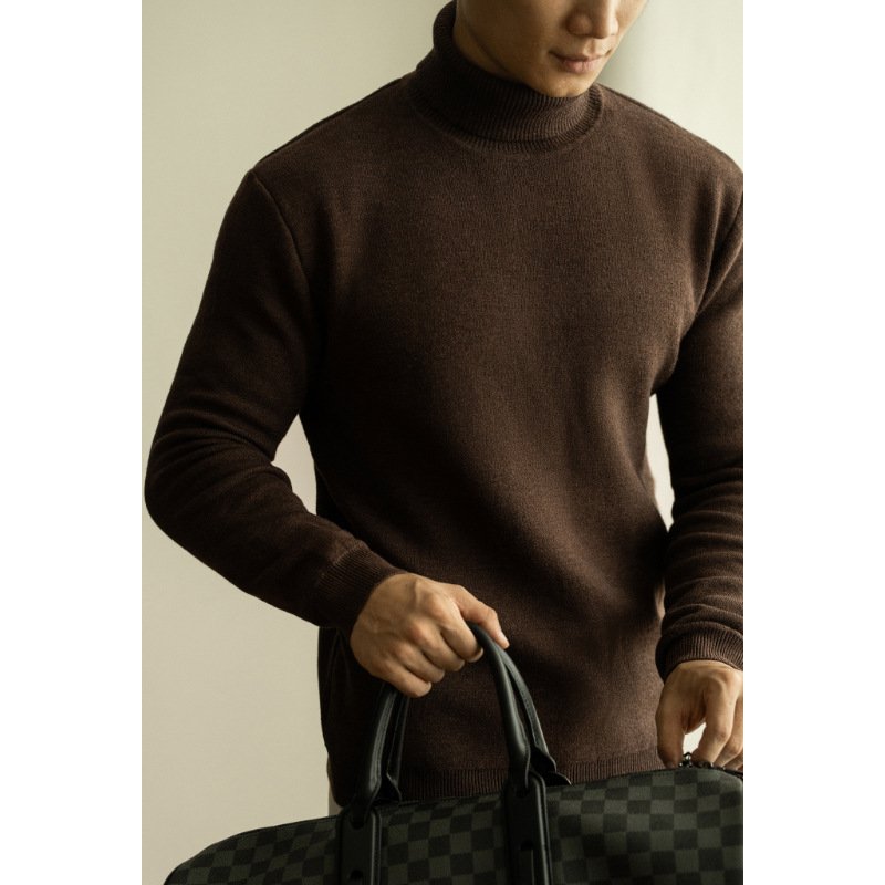 Men's Long-sleeved Sweater For Warmth Bottoming Shirt - Image 3