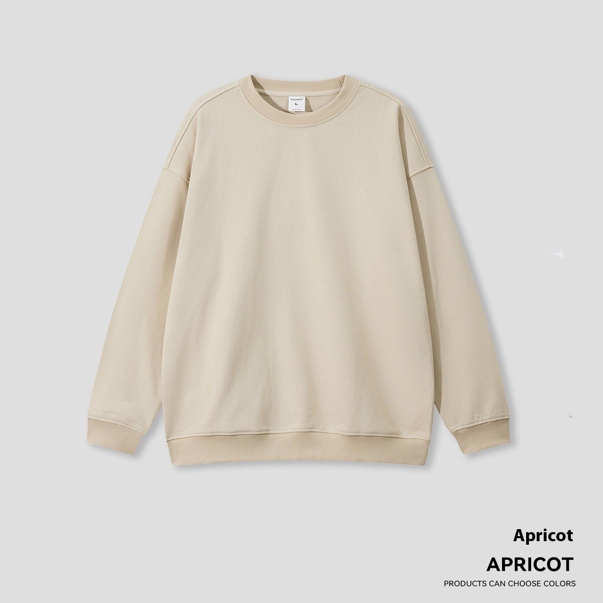 Round Neck Solid Color Hoodie Street Fashion Loose - Image 2