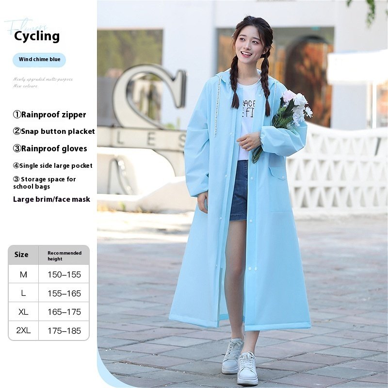 Raincoat Female Electric Battery Motorcycle Outerwear Single - Image 10