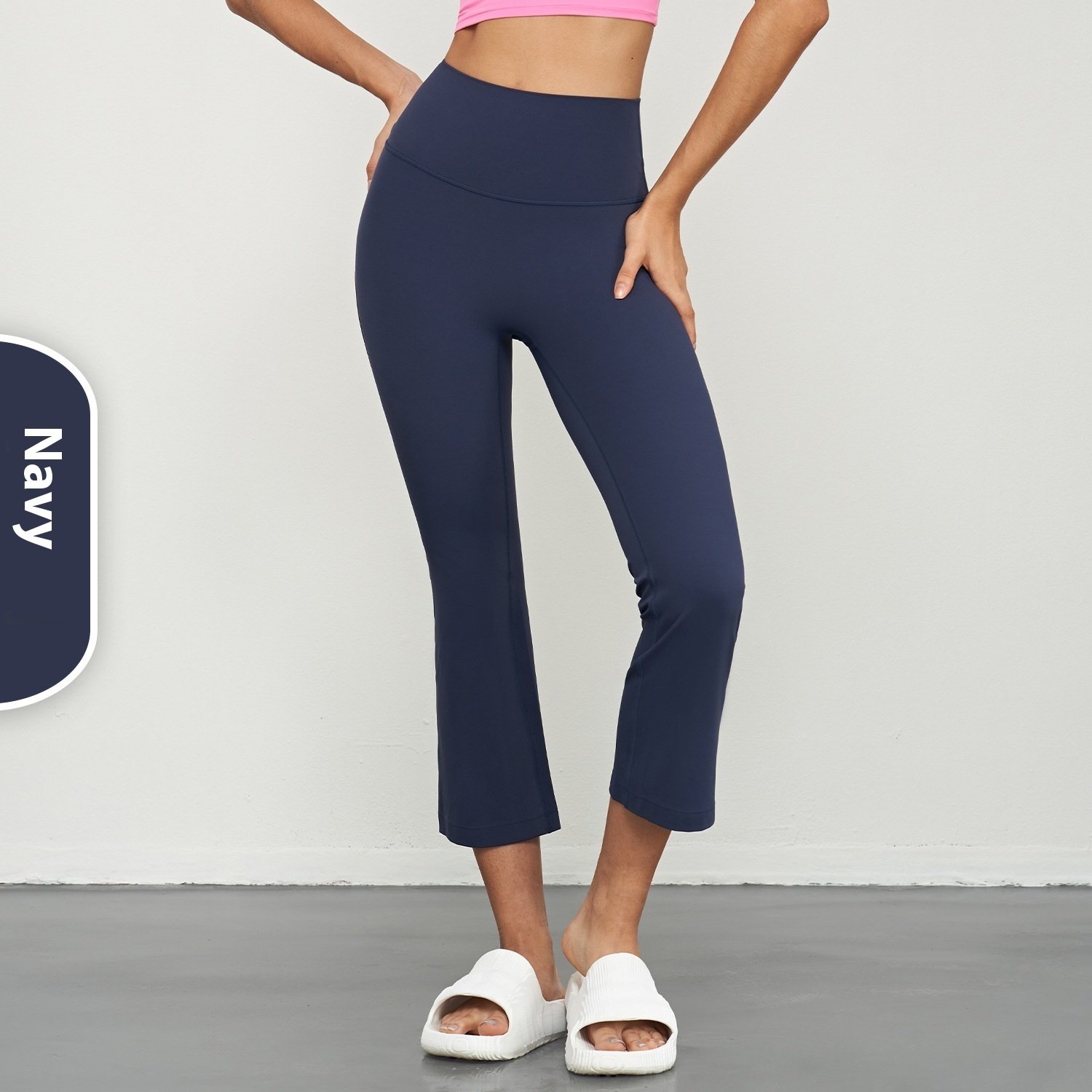 Small Yoga Summer Sports High Waist Hip Lift Tight Bootcut Trousers - Image 3