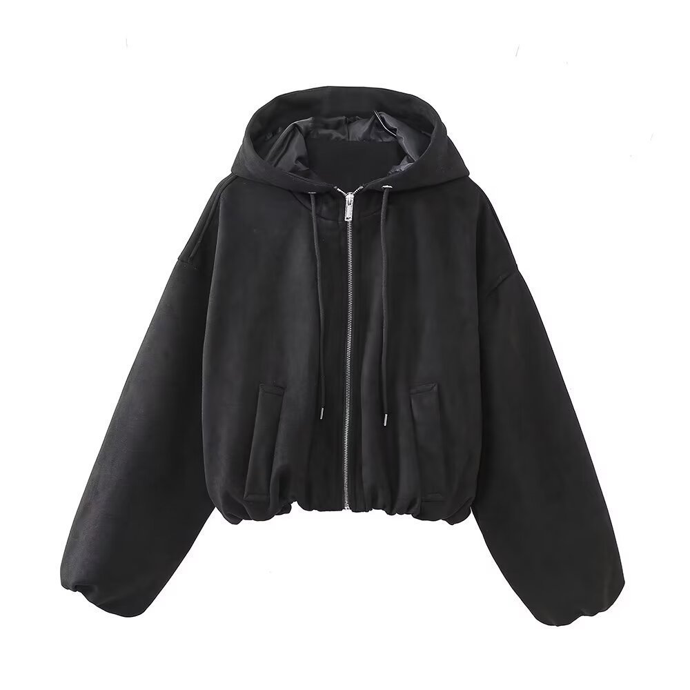 New Women's Fashion Hooded Jacket Coat - Image 4