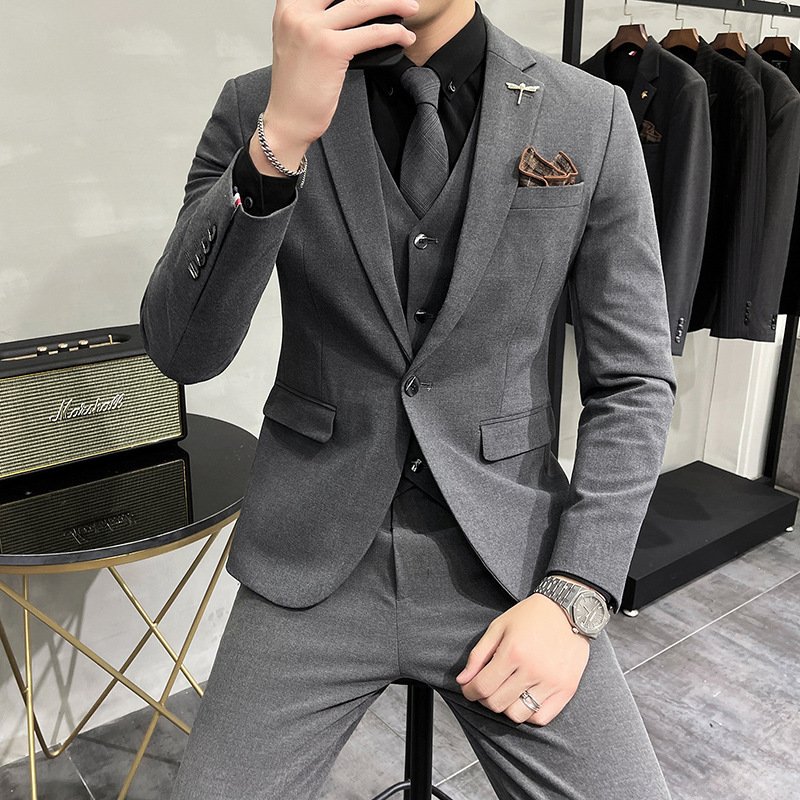 Wedding Dress Suit 3-piece Business Men's Suit - Image 8