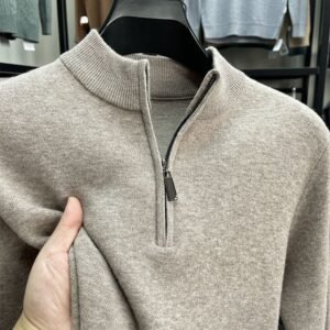 Casual Half Zipper Thermal Knitwear Coat