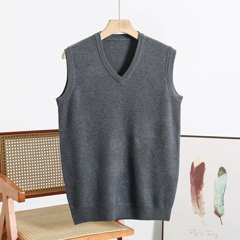 V-neck Sweater Vest Men's Autumn And Winter Warm - Image 4