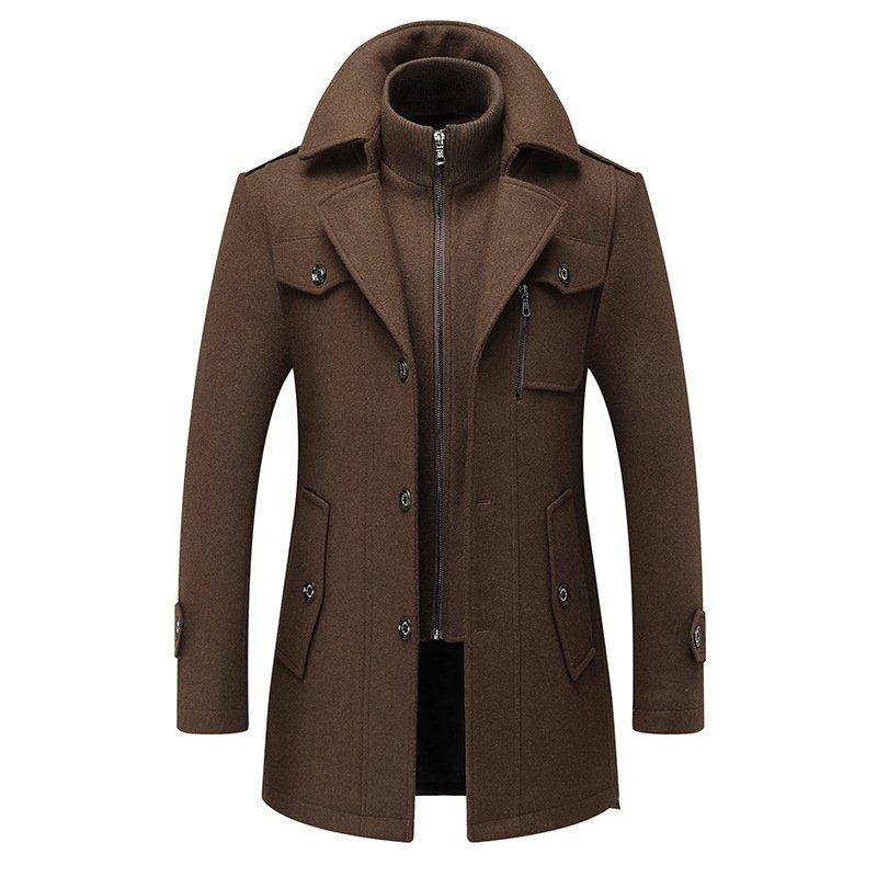 Men's Woolen Coat Fashion Double Collar Cold-resistant - Image 6