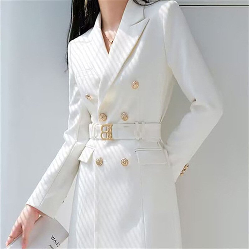 Office Lady Style Slimming Waist Trimming Coat Women's Top - Image 2