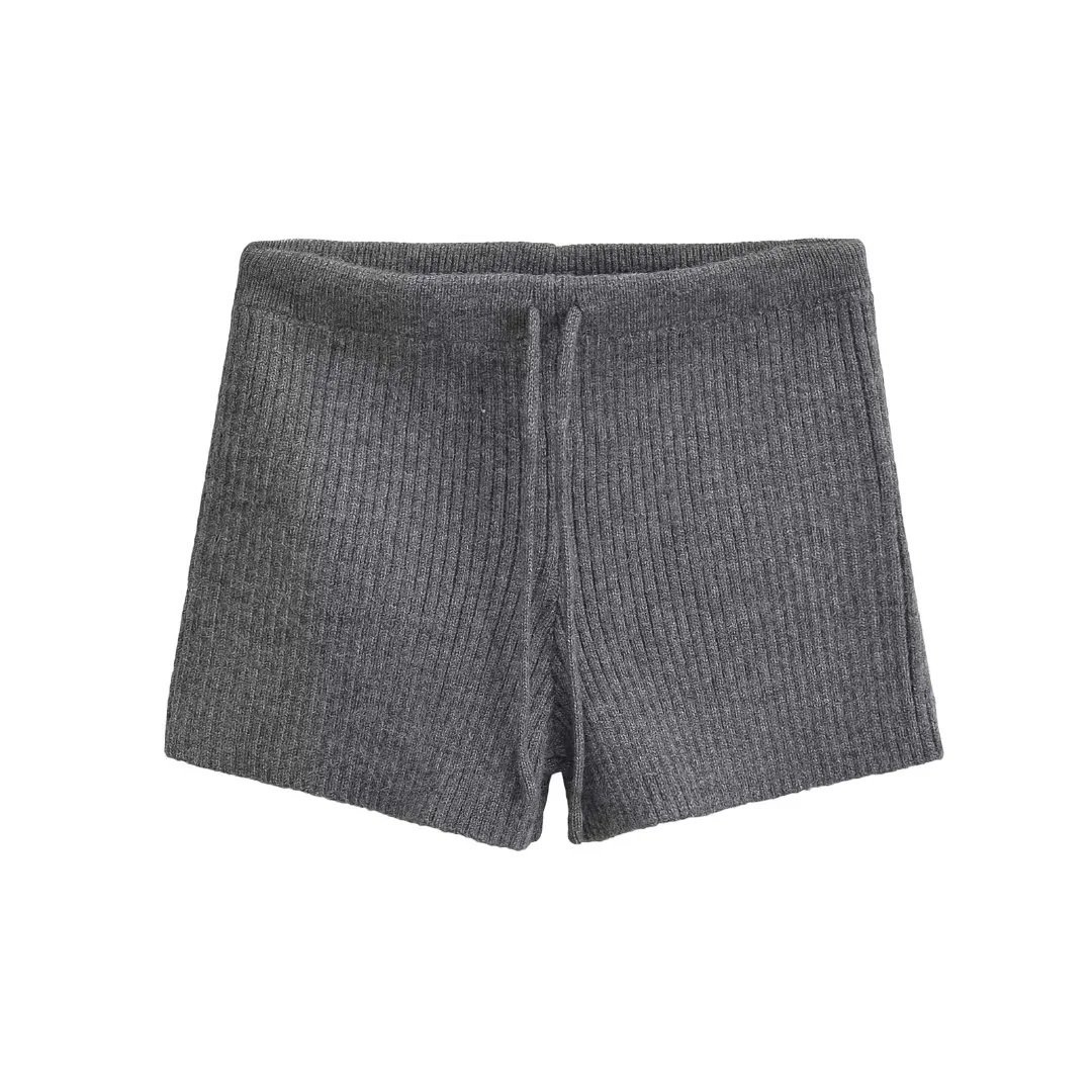 Elastic Elastic Hip Knitted Shorts Women's Knitted Shorts - Image 2