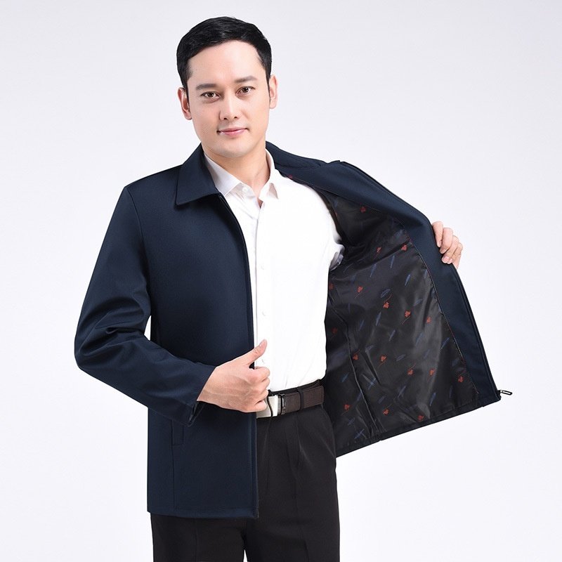 Lapel Business Middle-aged And Elderly Men's Jacket - Image 3