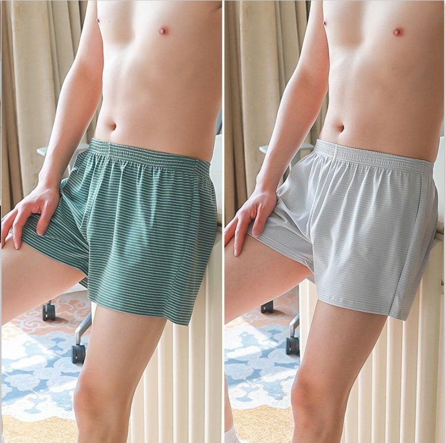 Men's Underwear Cotton Loose Arrow Pants Summer Boxer Shorts Striped Arrow Pants - Image 8