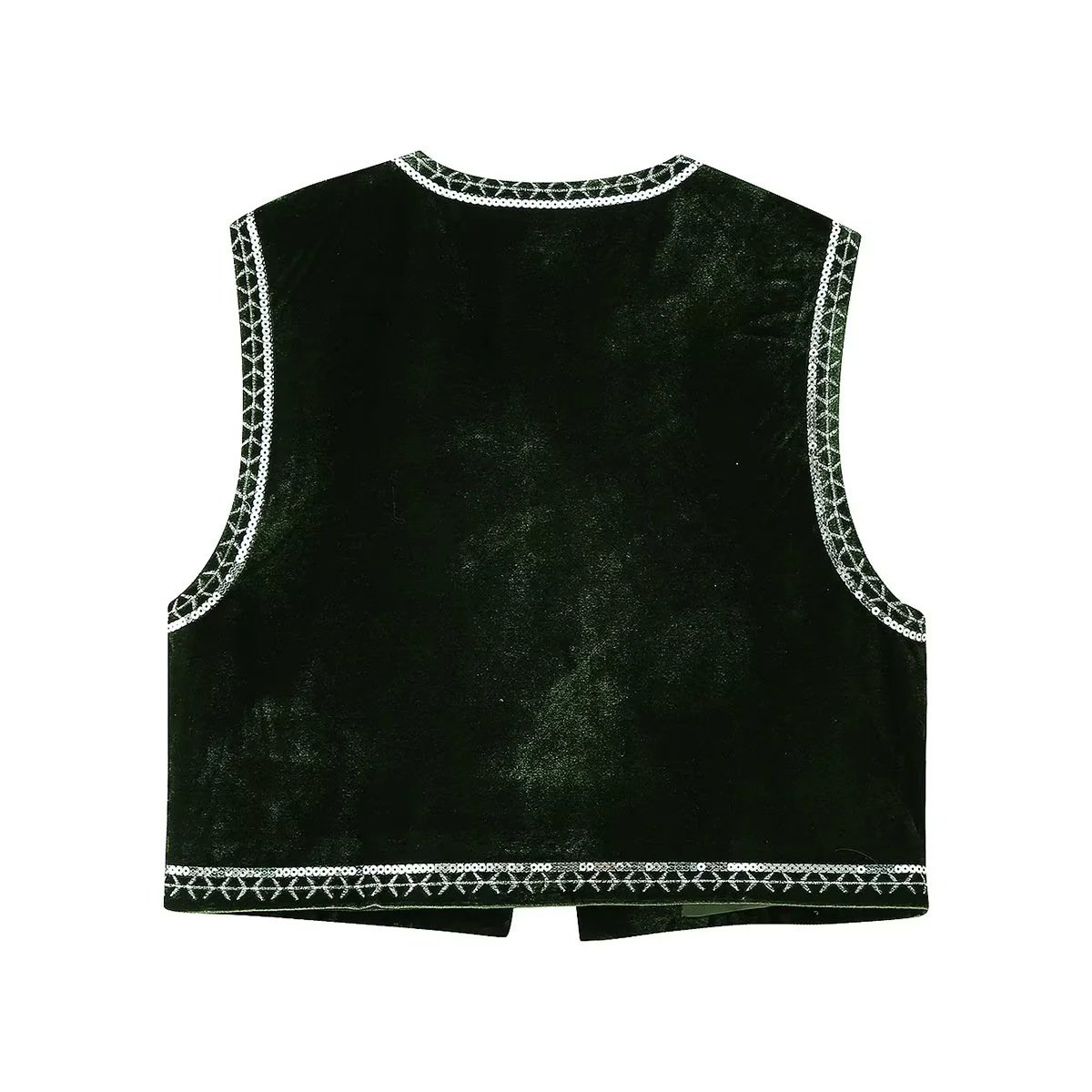 Velvet Beads Decoration Embroidered Women's Coat - Image 2