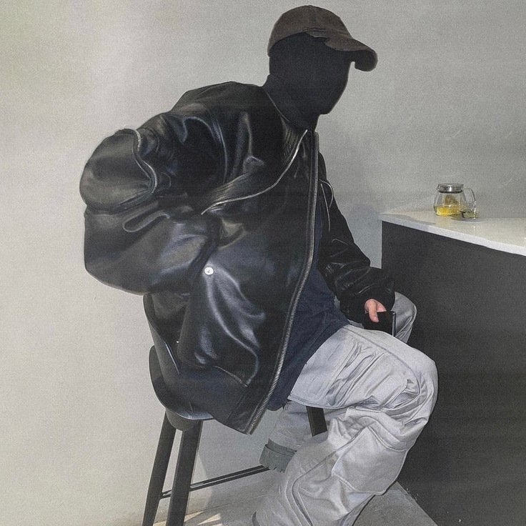 Heavy Industry Vintage Leather Flight Jacket Baggy Coat - Image 3