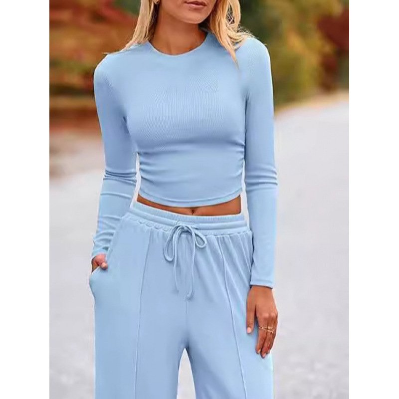 Casual Suit Long Sleeve Top Pants - Image 3