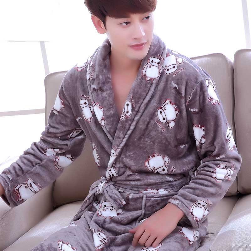 Winter Bathrobe Coral Fleece Couple Pajamas - Image 6