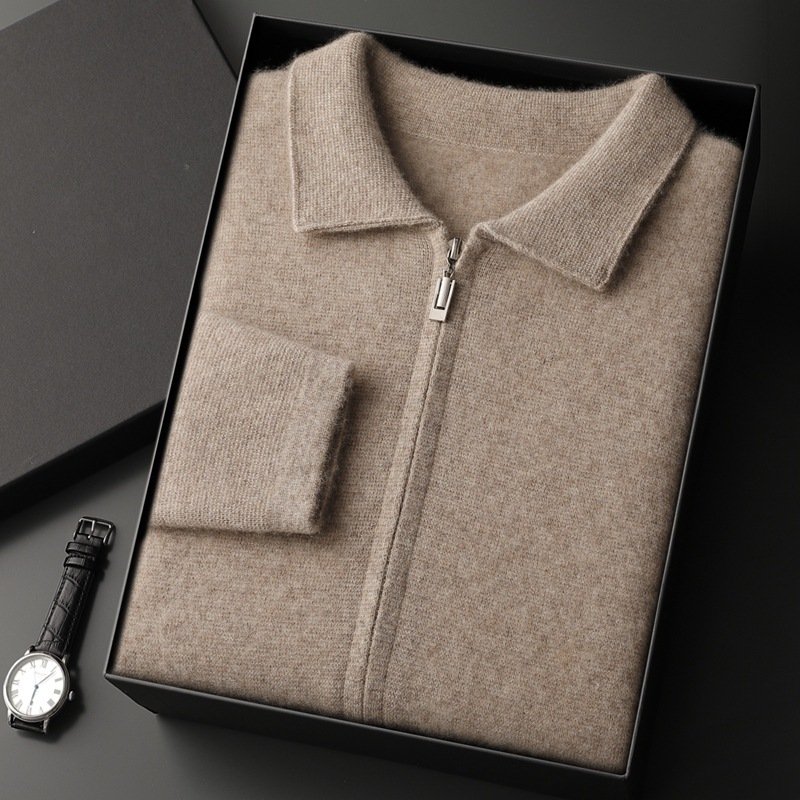 New Men's Cardigan Long Sleeve Sweater Coat - Image 6