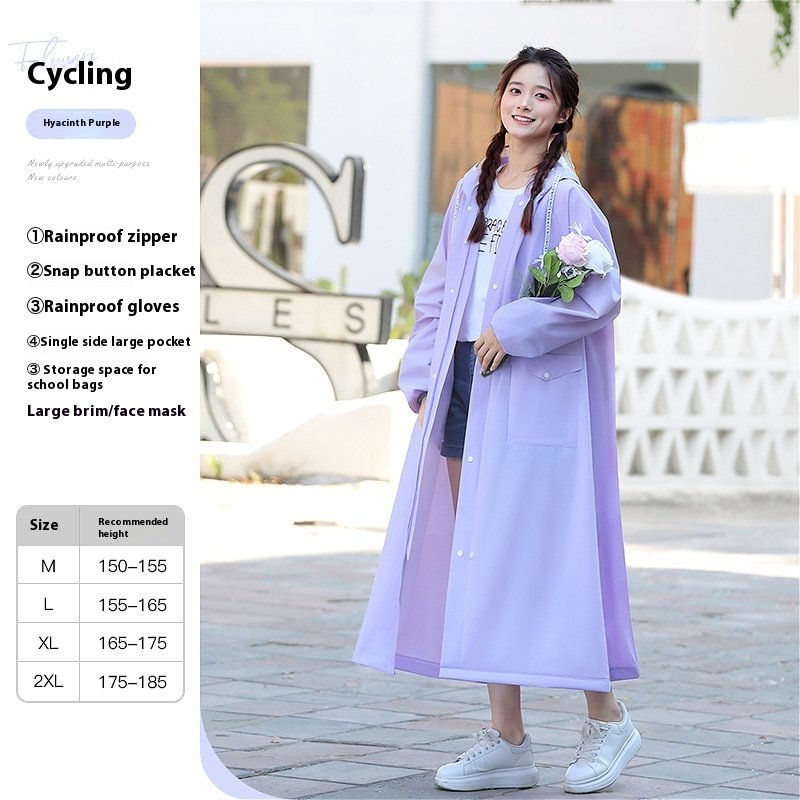 Raincoat Female Electric Battery Motorcycle Outerwear Single - Image 9