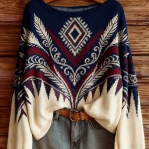 Lady Retro Style Long Sleeve