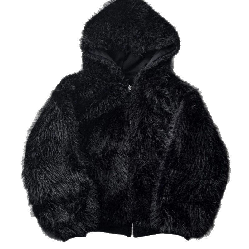 Positive And Negative Wearable Fashion Hooded Cardigan Simple Street Warm And Simple - Image 5