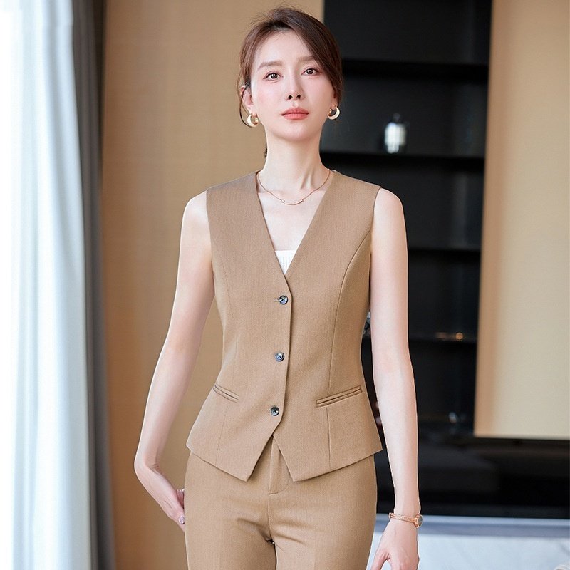 Women's Outer Wear Vest Waistcoat Hotel Receptionist Uniform Work Clothes - Image 2