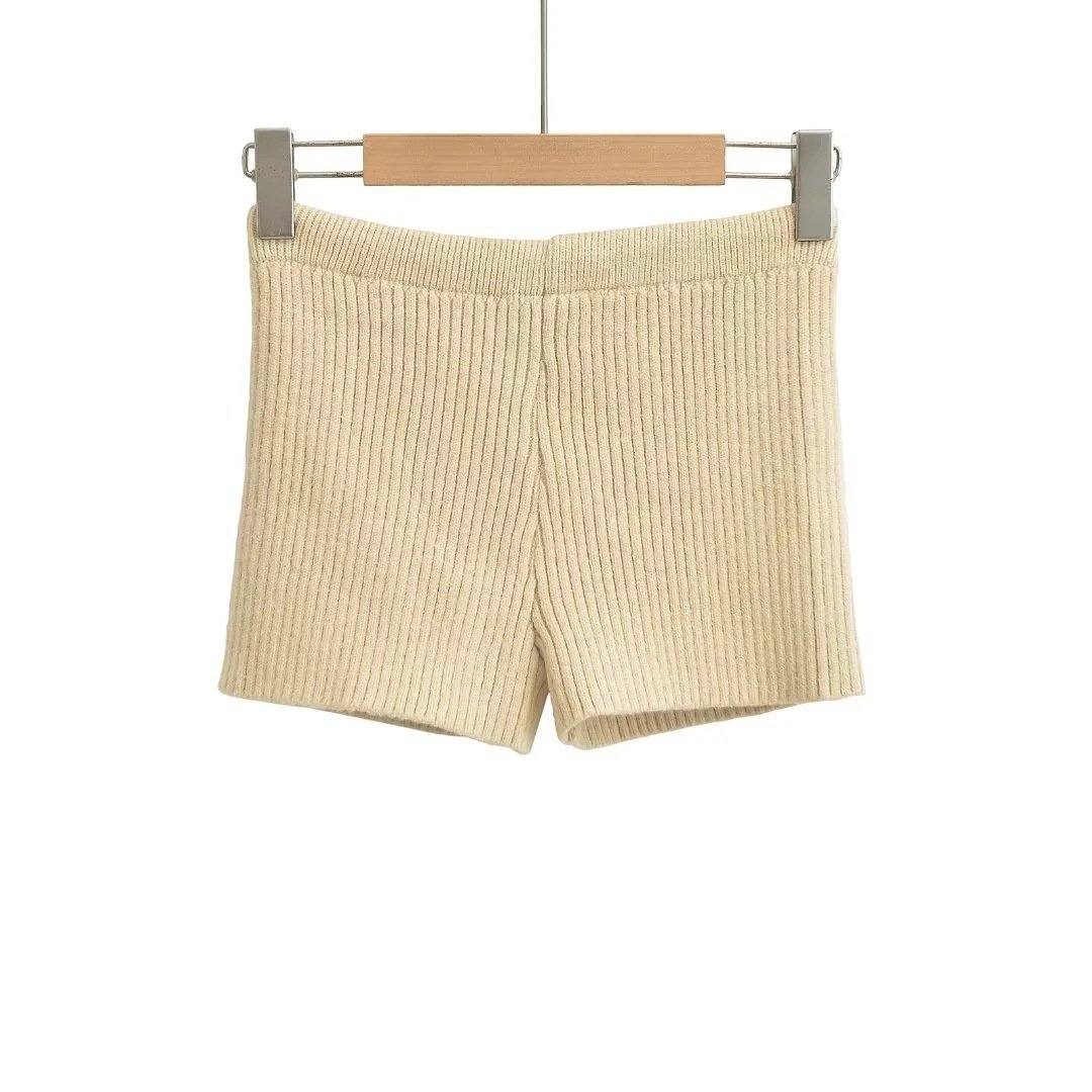 Elastic Elastic Hip Knitted Shorts Women's Knitted Shorts - Image 5