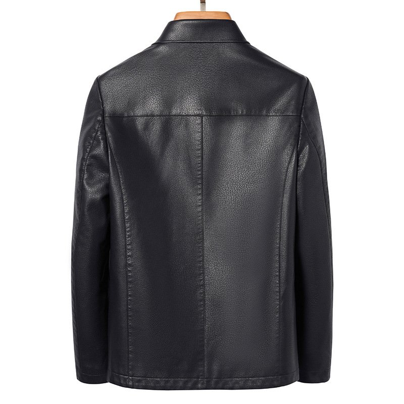 Lapel Ecological Real Leather Clothes Coat Leather Jacket Men - Image 2