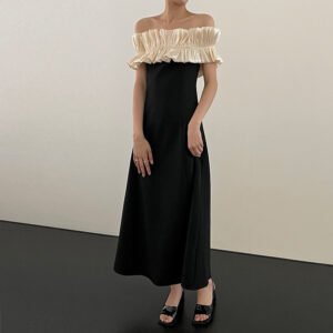 French Socialite Off-shoulder Dress