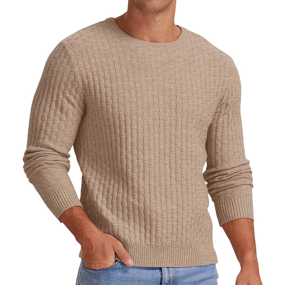 Men's Round Neck Pullover Long Sleeve V-neck - Image 10