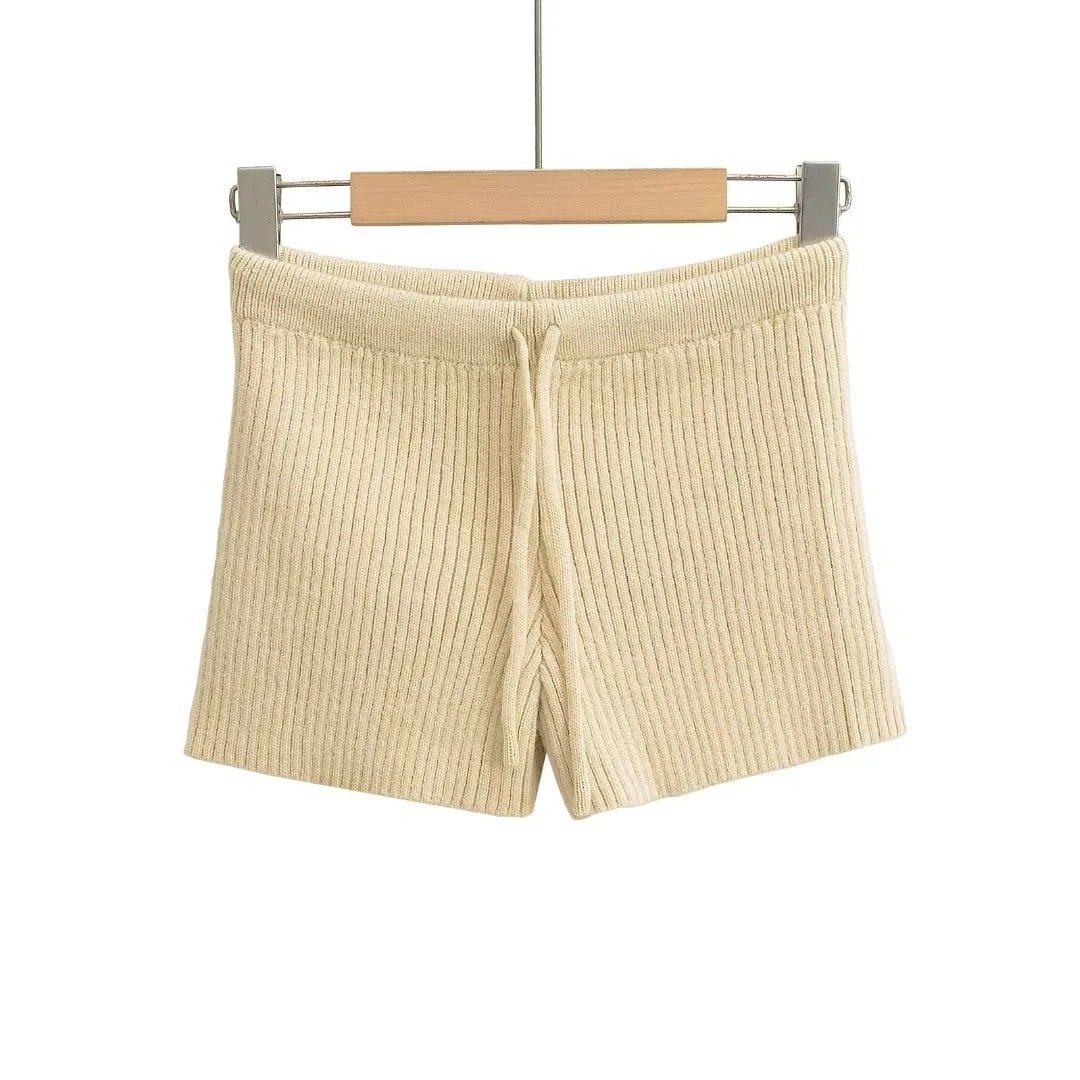 Elastic Elastic Hip Knitted Shorts Women's Knitted Shorts - Image 4