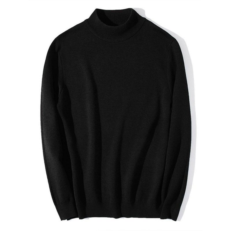 Autumn And Winter Mock Neck Sweater Men's Undershirt - Image 4