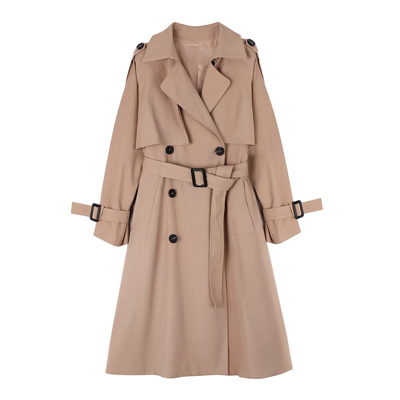 Real Shot Wine Red British Style Trench Coat Coat - Image 5