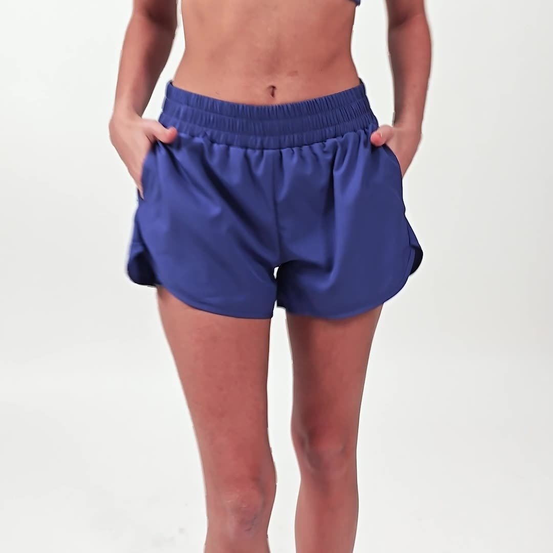 Pocket Nude Feel Quick-drying Yoga Shorts Fake Two-piece Sports - Image 2