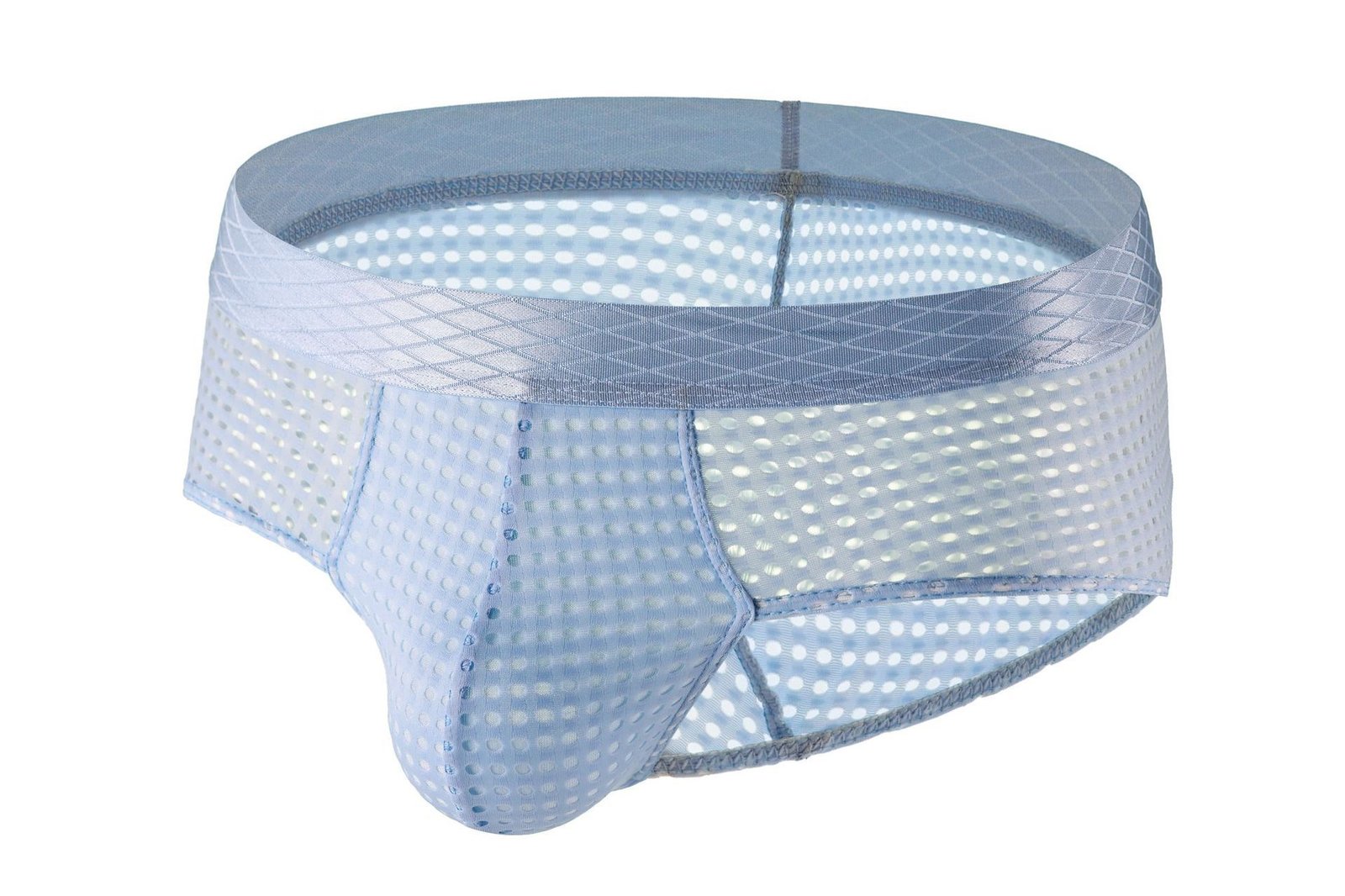 Men's Large Mesh Low Waist Wide Belt Briefs - Image 10