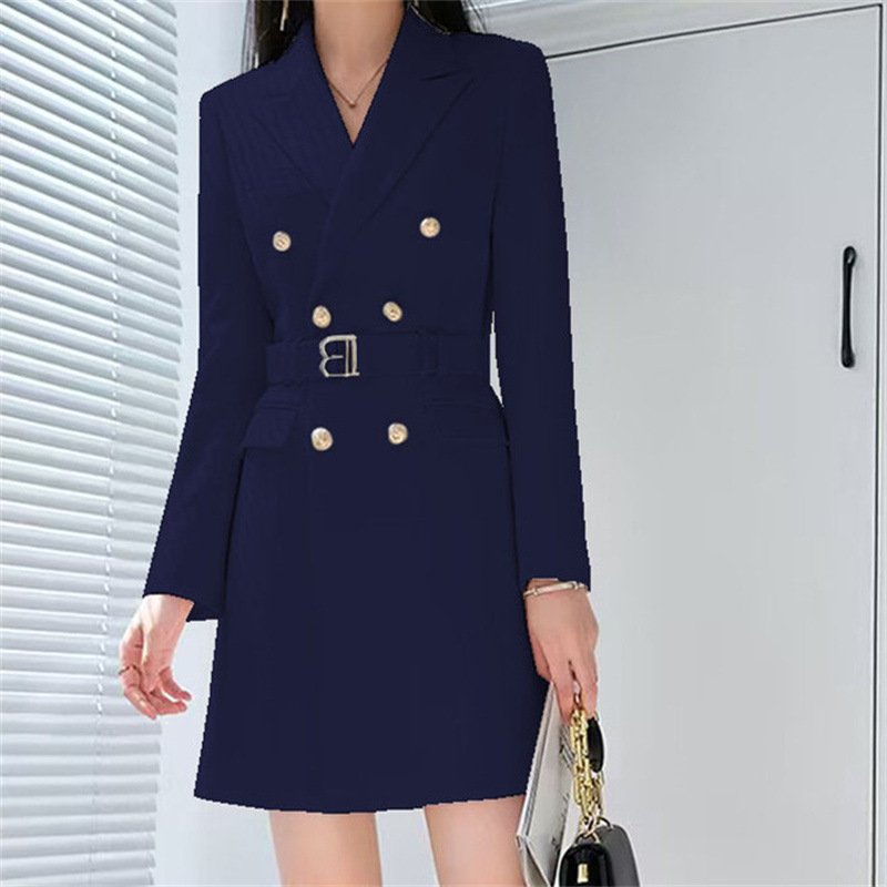 Office Lady Style Slimming Waist Trimming Coat Women's Top - Image 6