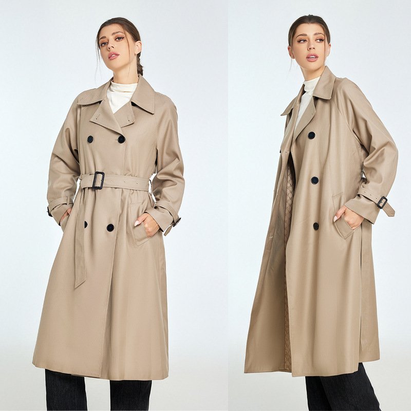 Trench Autumn And Winter Women's Mid-length High-grade Sense Petite Coats - Image 3