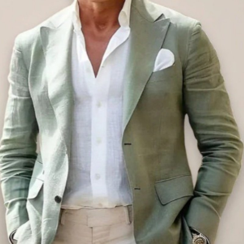 Business Casual Printed Double Button Suit Jacket - Image 2