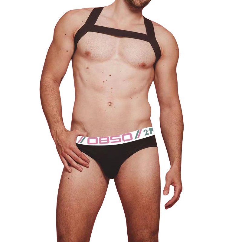 Men's Cotton Underwear Sexy Comfortable Breathable Solid Color Low Waist Convex - Image 3