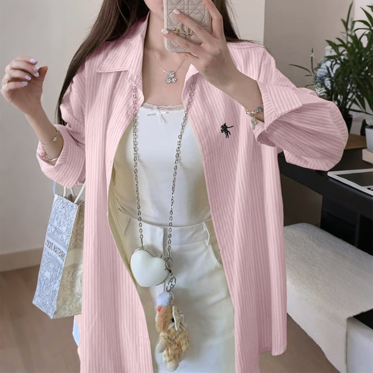 Casual Premium Striped Women's Long-sleeved Shirt - Image 9