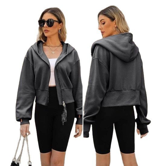 European And American Street Sports Hipster Fashion Casual Double Zip Patchwork Hoodie - Image 5