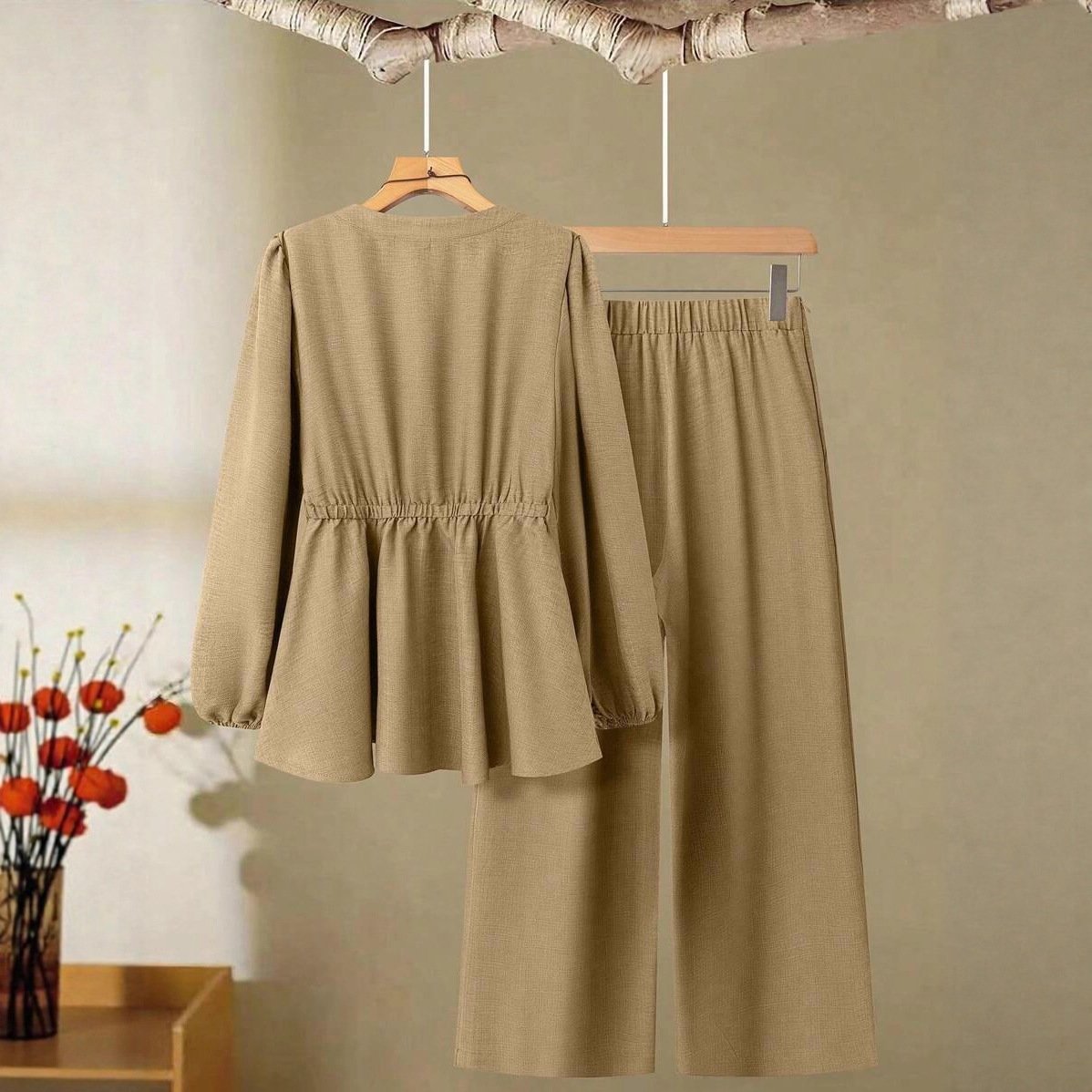 Women's Long-sleeved Pants High-grade Two-piece Suit - Image 4