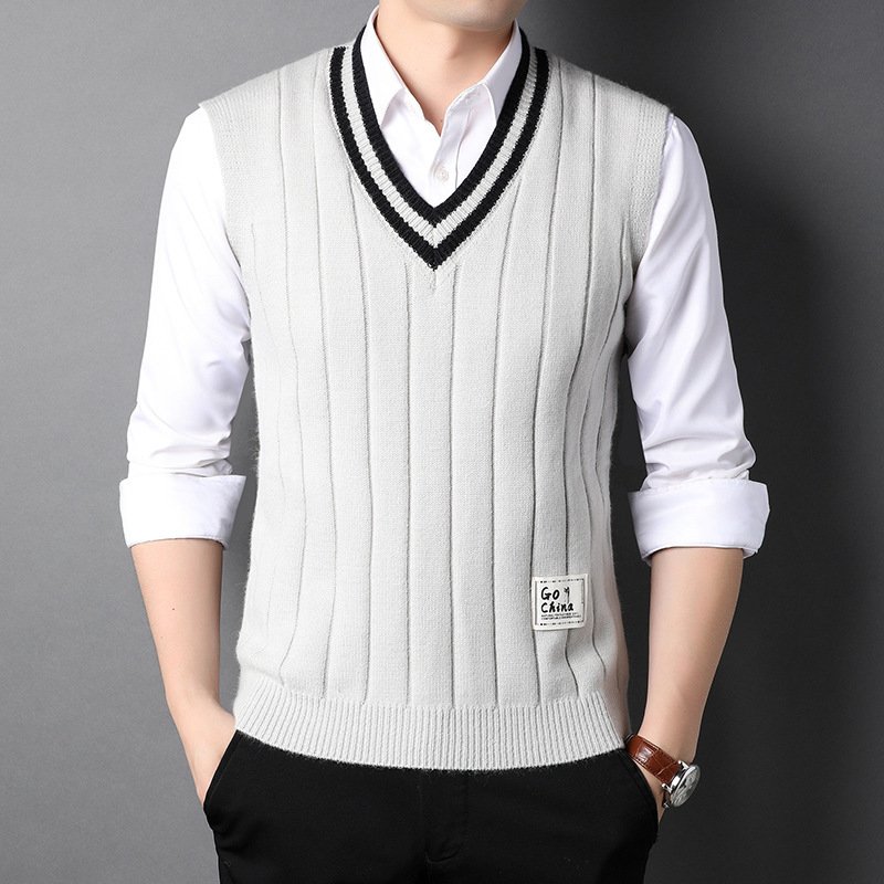 Vest Men's Sleeveless Thermal Sweater - Image 2