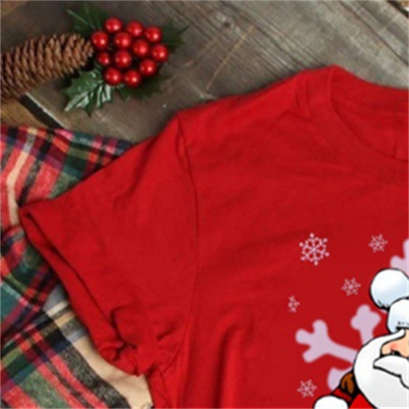 Cartoon Fashion Letter Plus Size Crew Neck Top For Women - Image 2