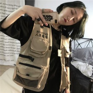 Extra Fish Multi-pocket Multi-pocket Workwear Waistcoat Vest