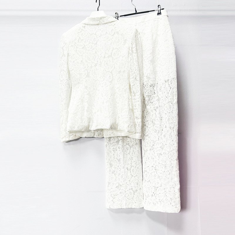 Socialite Catwalk Elegant Temperament Straight-leg Pants Slim Fit Two-piece Suit - Image 4