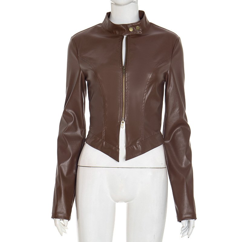 Women's Autumn And Winter New PU Leather Jacket - Image 5