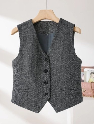 British Old Money Style Woolen Vest Female Spring - Image 6