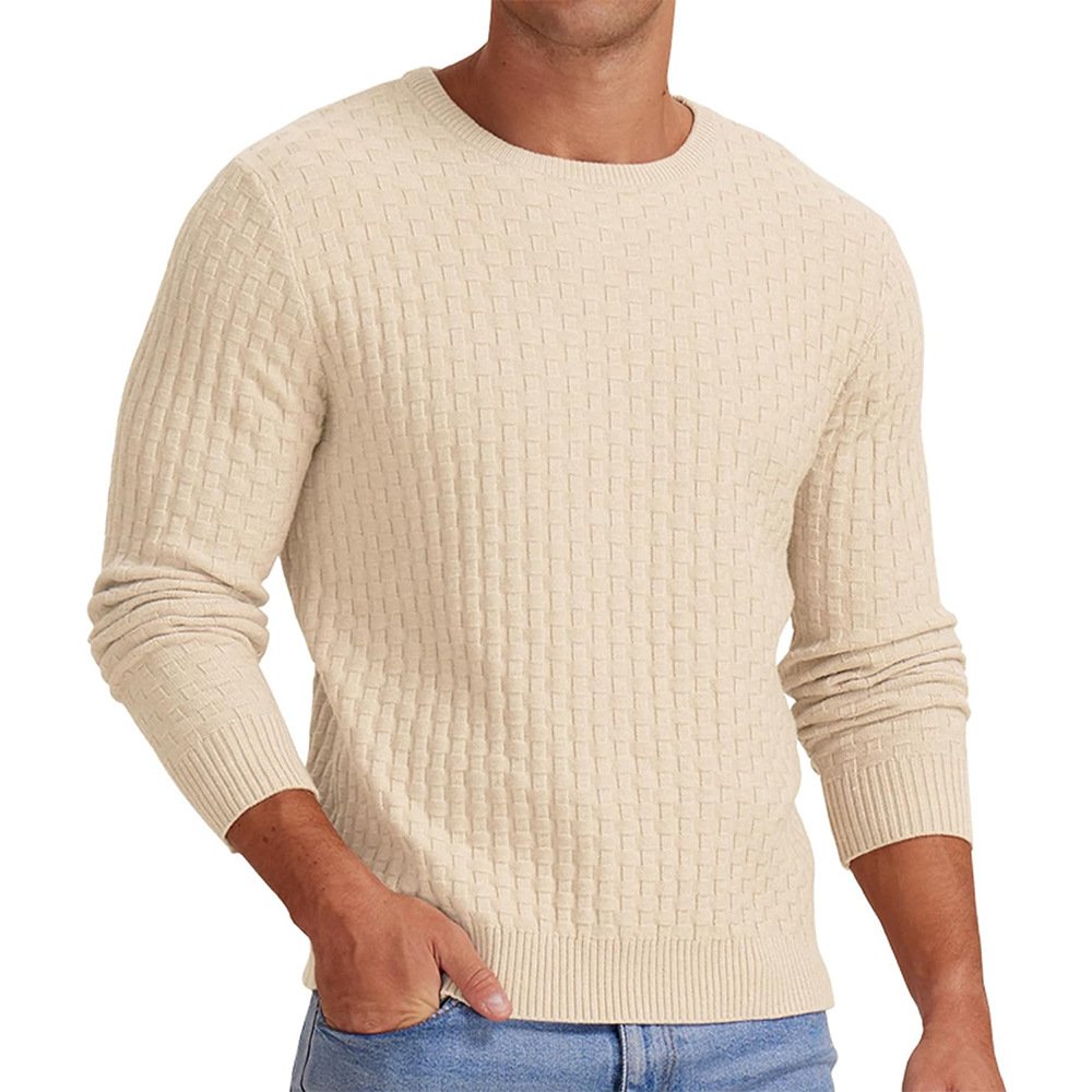 Men's Round Neck Pullover Long Sleeve V-neck - Image 7